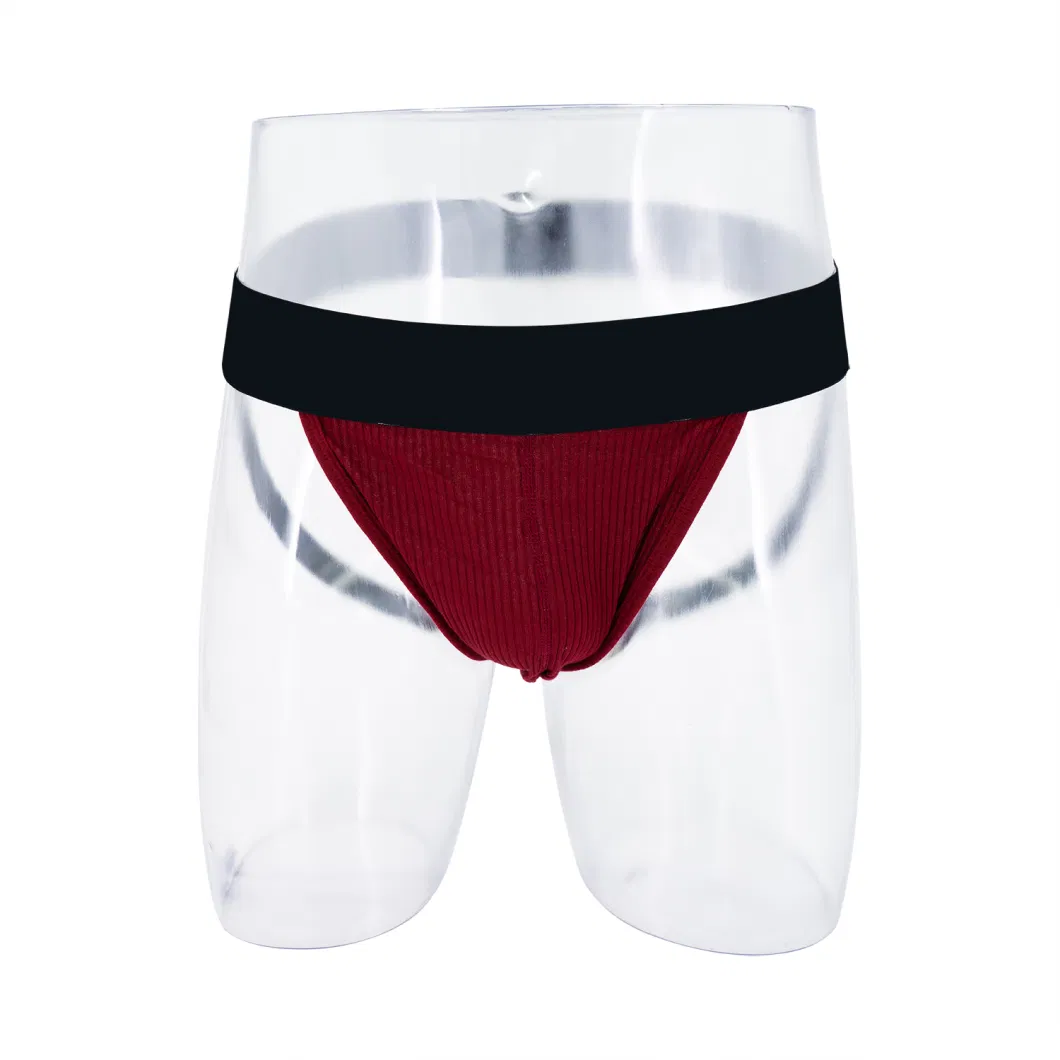 Fashionable Sexy Underwear Jockstrap Men Printed Thong Briefs