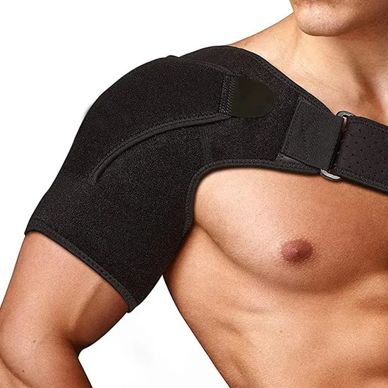 Tutore di supporto per spalla a compressione con supporto per cuffia dei rotatori, manica per spalla in neoprene