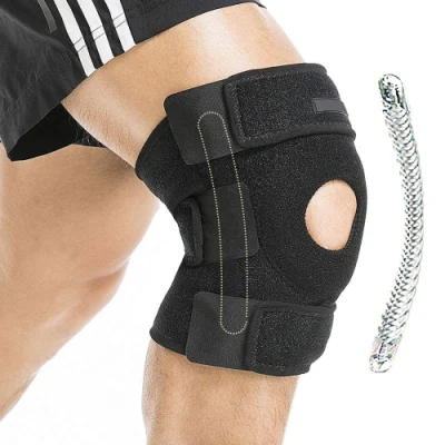 Tutore di supporto per ginocchio stabilizzatore rotuleo aperto in neoprene per uomini e donne