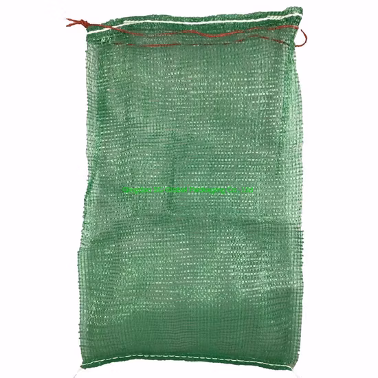 GRS SGS Fabbrica approvata PP Tessuto tubolare Leno Coulisse Imballaggio di plastica vuoto Arancia Cipolla Aglio Patate Pomodoro Cavolo Verdura Frutta Legna da ardere Rete Borse a rete