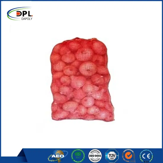 Sacco in polietilene ad alta densità Sacco a rete per cipolle, verdure, patate e frutta con coulisse
